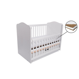Eurogloria Como Balansoar culisant - Alb cu Cappucino + Saltea Cocos 10 cm