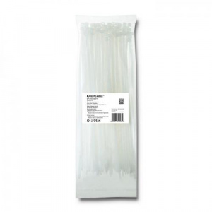 Qoltec Organizator cabluri , 100buc, White 52207