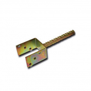 Strend Pro Suport stalp tip U fixare in beton, cu tija MA2759, 100 mm, Zn