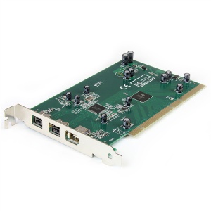 StarTech.com 3 Port 2b 1a PCI 1394b FireWire Adapter Card with DV Editing Kit PCI1394B_3