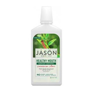 JASON Apa de Gura pentru Gingii Iritate cu Tea Tree si Scortisoara Healthy Mouth, 473ml