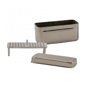 Prima Cutie Inox Endo cu capac si suport, 10 x 4 x 5.5cm