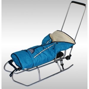Skyline Sante + saculet material polar albastru