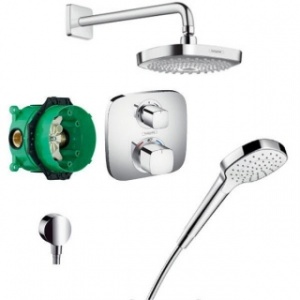 Hansgrohe Set Dus Cu Baterie Ingropata Termostatata Design Croma