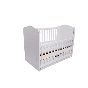 Eurogloria Como Balansoar culisant - Alb cu Bej + Saltea cocos confort 120 x 60 x 12 cm