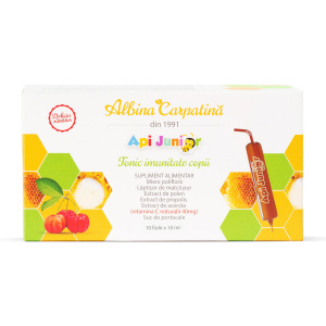 Albina Carpatina Apijunior Imunitate pentru Copii 10 fiole (cu pai) x 10ml