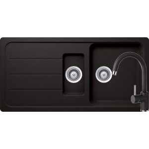 Schock Set Chiuveta Formhaus D-150L si Baterie Plutos Nero