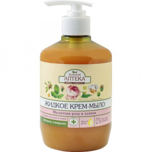 Bunica Agafia Sapun Lichid cu Extracte de Trandafir si Bumbac - 480 ML