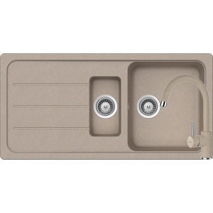 Schock Set Chiuveta Formhaus D-150L si Baterie Plutos Sabbia