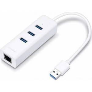 TP-Link USB 3.0 3-Port Hub & Gigabit Ethernet Adapter 2 in 1 USB Adapter (UE330)