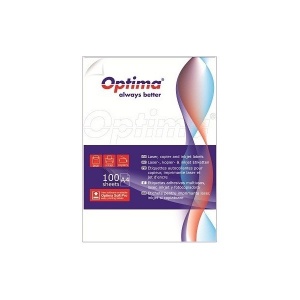 Optima Etichete color autoadezive 4/A4, 105 x 148 mm, 100 coli/top, - albastru OP-404105148-BL