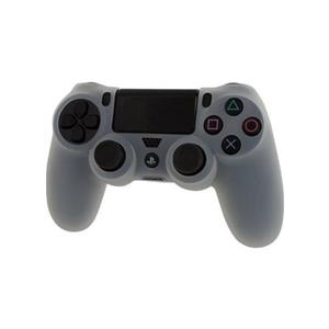 Assecure Pro Soft Silicone Protective Cover With Ribbed Handle Grip Clear White Ps4