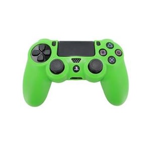 Assecure Pro Soft Silicone Protective Cover With Ribbed Handle Grip Green Ps4
