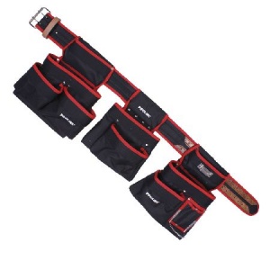 Proline Centura piele cu 16 buzunare poliester 75-113cm 52016