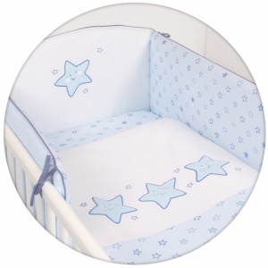 Ceba Baby Lenjerie cu 3 piese Steluta albastra
