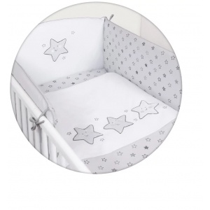 Ceba Baby Lenjerie cu 3 piese Steluta gri