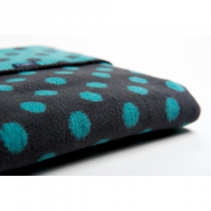 Womar Paturica bebelusi Bumbac Buline 75x100 AN-KBB-01 Gri Inchis/Turcoaz