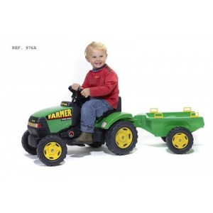Falk Farmer - tractor cu remorca, verde