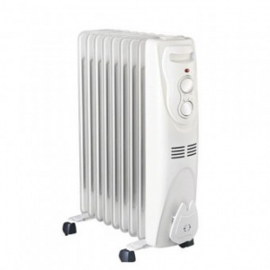 Strend Pro Calorifer electric cu ulei 1500W, 9 elementi, Alb