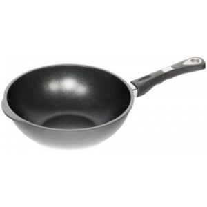 AMT Gastroguss Tigaie Wok 1126S, 26cm (Negru)