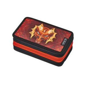 Herlitz Penar echipat triplu 3 compartimente cu 31 piese Dragon