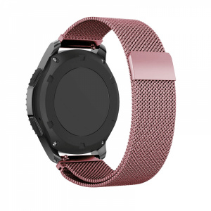 KRASSUS Curea 20mm QuickRelease, pentru Samsung Active 1/2, Watch 42, Huawei Watch 2, roz FITBAND096