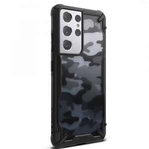 Ringke Fusion X Samsung Galaxy S21 Ultra Camo Black