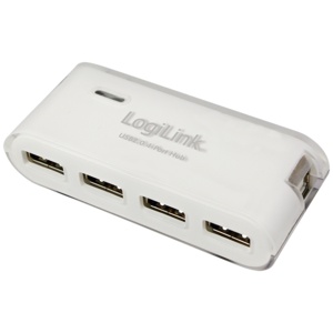 LogiLink USB 2.0 Hub 4-Port with Power Supply white UA0086
