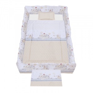 Lorelli Set Bumbac Ranforce 8 Piese TREND Bear Toys Beige