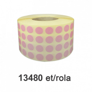 ZINTA Role etichete semilucioase rotunde, PANTONE 107, 10mm, 13.480 et./rola - 10X10X13480-SGP-R-PANTONE107