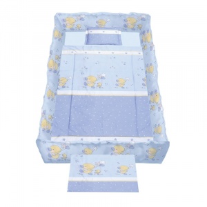 Lorelli Set Bumbac Ranforce 8 Piese TREND Little Ducks Blue