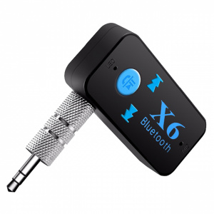 KRASSUS Receptor car kit auto X6 stereo, negru
