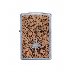 Zippo Brichetă 49055 Woodchuck USA, Mahogany Emblem-Compass Design
