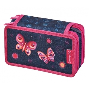 Herlitz Penar echipat 31 piese 3 compartimente Butterfly dreams 11438710