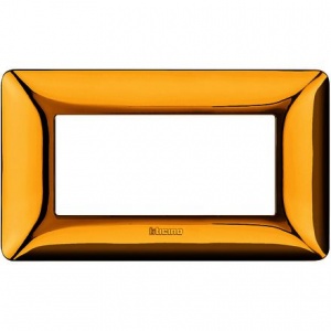 BTicino Rama ornament 4 module, auriu lucios, gama Matix AM4804GOR