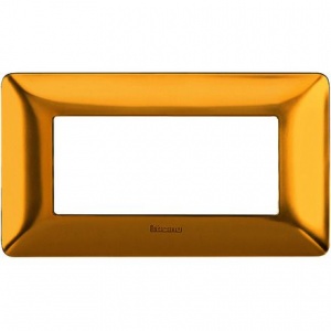 BTicino Rama ornament 4 module, auriu satinat, gama Matix AM4804GOS