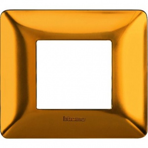 BTicino Rama ornament 3 module, auriu satinat, gama Matix AM4803GOS