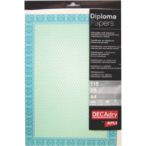 AGIPA Hartie A4 Diploma DECAdry Spiral OSD4052 115g/mp 25 coli albastru/turquaz