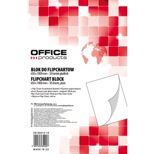OFFICE PRODUCTS Rezerva pentru flipchart, 70g/mp, 65x100cm, 50coli/top - velina