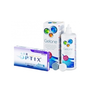 Alcon Air Optix Aqua Multifocal (6 lentile) + solutie Gelone 360ml