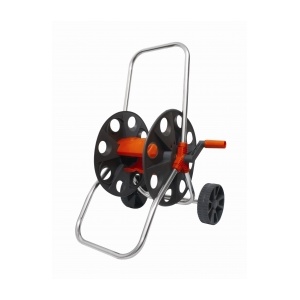 Top Garden Derulator tambur pentru furtun cu cadru metalic si roti 45m 1/2