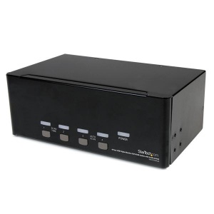 StarTech.com 4 Port Triple Monitor DVI USB KVM Switch with Audio & USB 2.0 Hub SV431TDVIUA