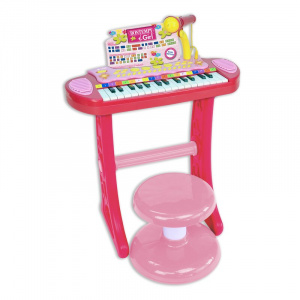 Bontempi Orga Electronica Cu microfon, Cu 31 clape , Roz