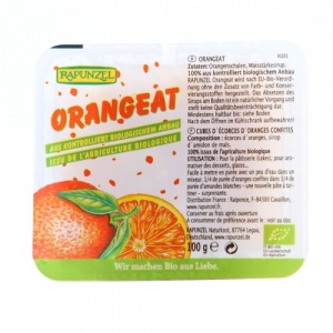 Rapunzel Coaja bio de portocale fara zahar cuburi, 100 g