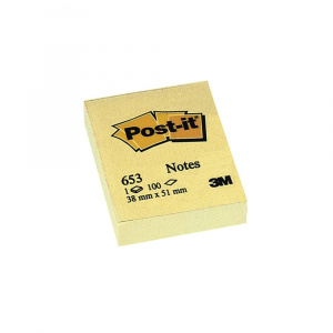 3M Notite adezive Post-it 653, 51 x 38 mm