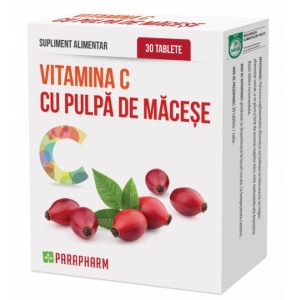 QUANTUM PHARM Vitamina C cu pulpa de macese 30 tablete Parapharm