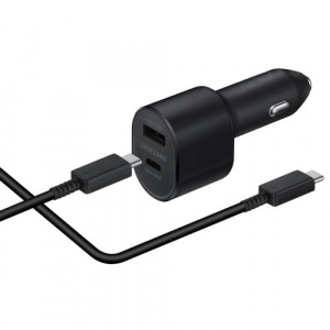 Samsung Super Fast Charger , 1 x USB Type-C 45W, 1 x USB-A 15W + cablu USB Type-C, 1.5m (Negru)