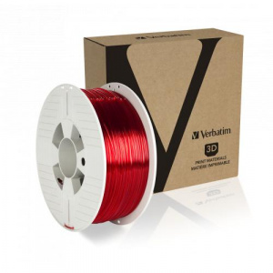 Verbatim Filament PET-G, 1.75mm, 1kg, Red Transparent 55054