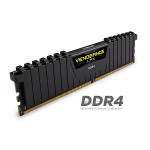 Corsair Vengeance® LPX (1x8GB) DDR4 DRAM 2666MHz C16 Memory Kit - Black (CMK8GX4M1A2666C16)