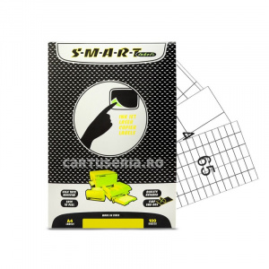 SMART labels Etichete autoadezive albe mate colturi drepte 40/A4(48.5x25.4mm)